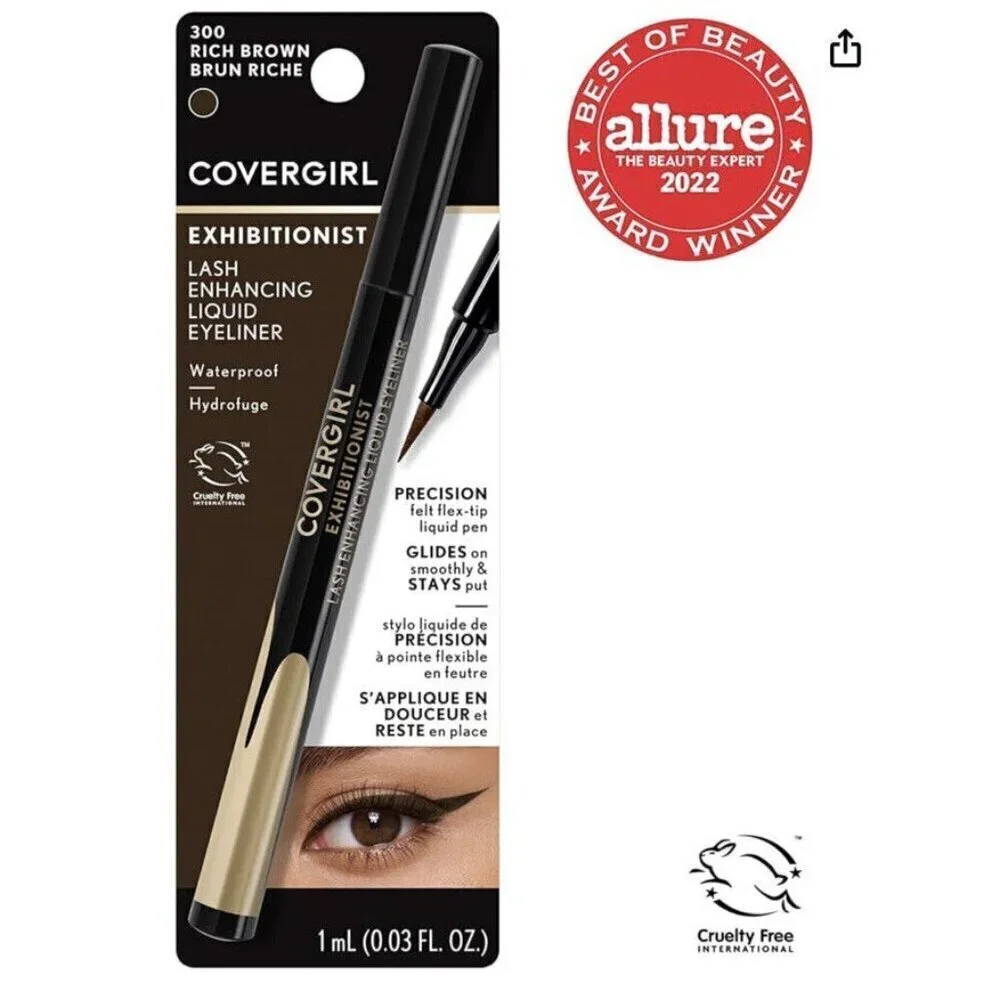 COVERGIRL Exhibitionist Lash Enhancing Liquid Eyeliner 300 Rich Brown